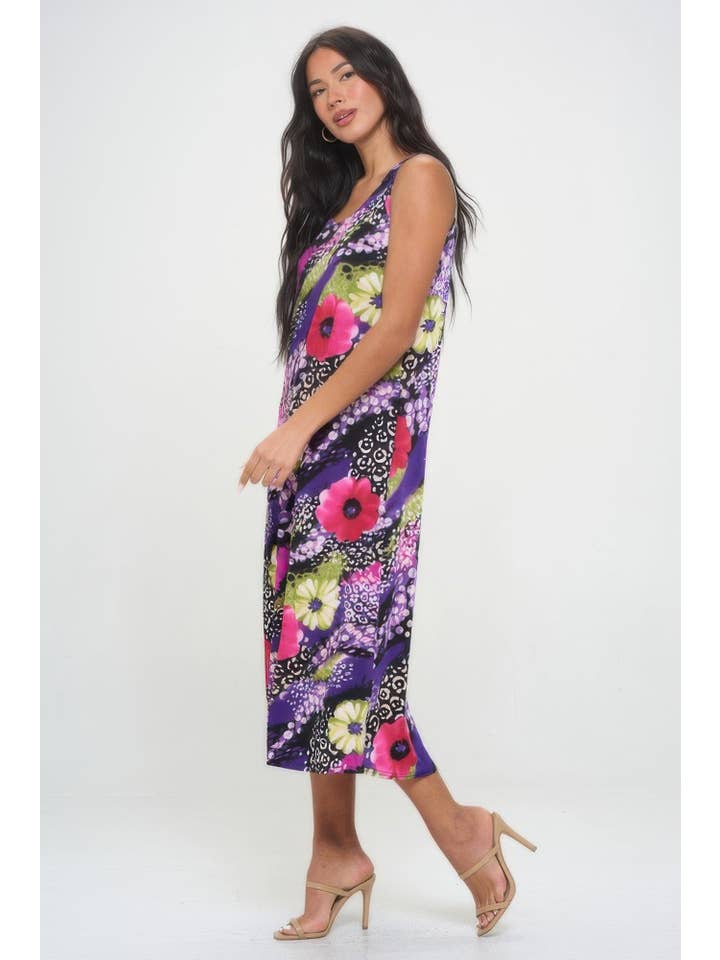 CC Wholesale Clothing - Wholesale Dress - Women's - Bns Print Long Tank Dress2
