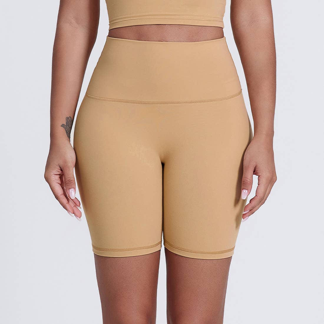 Sodalemon - Wholesale Athletic Shorts - Women's - Womne No Front Seam Yoga Sport Shorts7