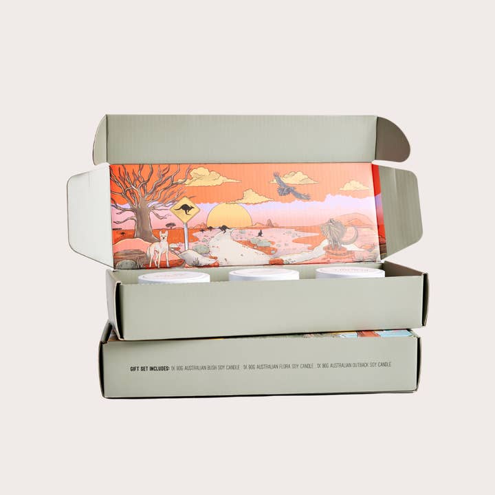 Red Hill Candle Co. - Wholesale Travel candles - Australian Trio Gift Pack of Soy Candles2