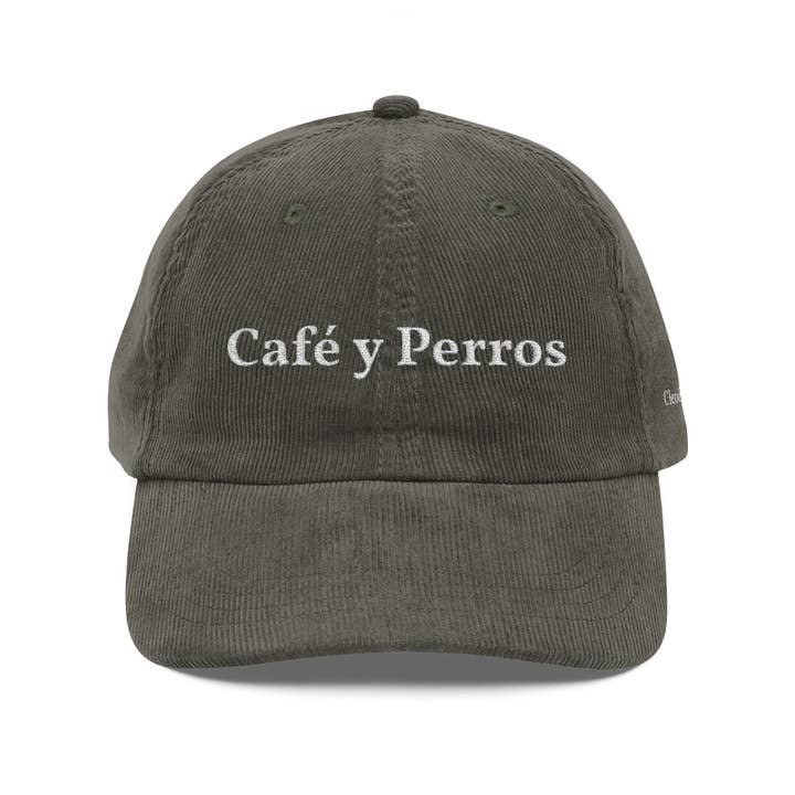 Cleo&Hooman - Wholesale Baseball Cap - Unisex - Café y Perros Corduroy Cap (Limited Edition)12