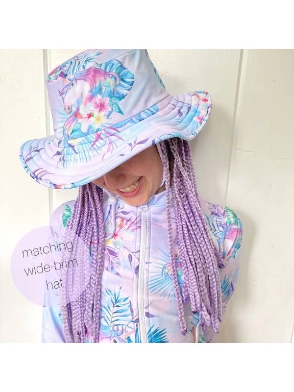 Tribe Tropical – wholesale One-piece swimsuit – Kids – Girls Long-Sleeve Swimsuit - Tropic of Unicorn