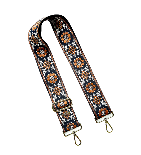 Thomas and Lee Company - Wholesale Bag Strap - Women's - Embroidered Guitar Straps - Assorted Prints + Florals - 10 Available1