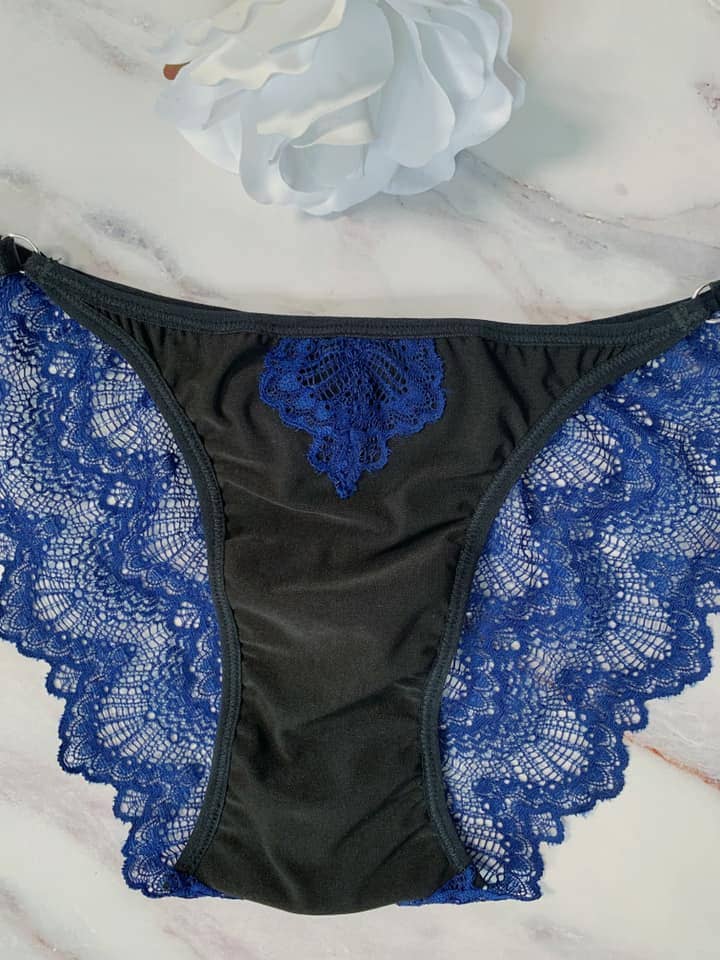 Sapphire Celaena Lace Cheeky String Bikini Panty for wholesale by Annmarie Kahn