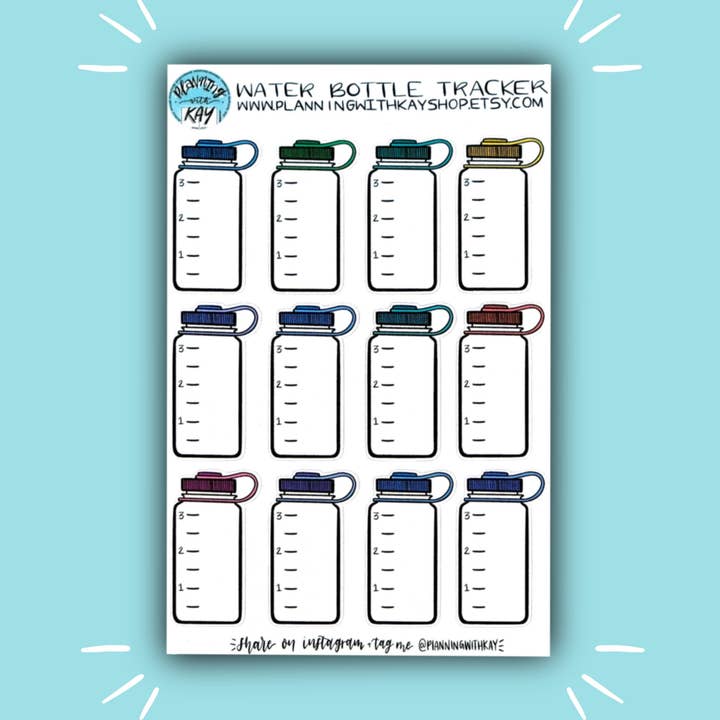Rastreador de Garrafas de Água por atacado de Planning With Kay