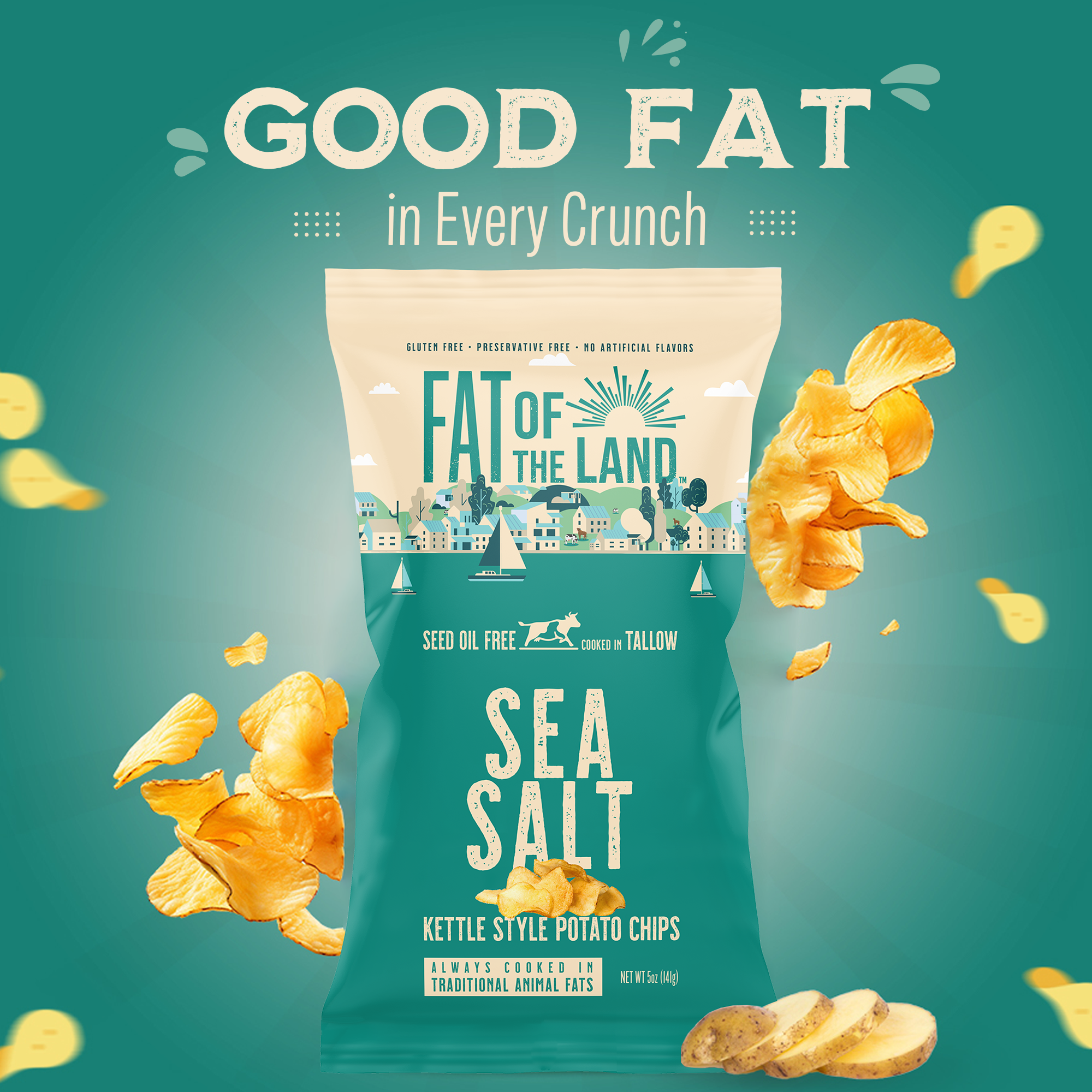 Fat of the Land - Wholesale Chips - Simple Sea Salt Tallow-Cooked Chips3