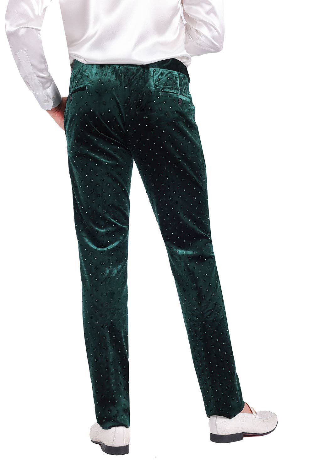 BARABAS - Vente Pantalon de costume – homme - Pantalon chino cintré en velours à strass pour hommes 2CP30209