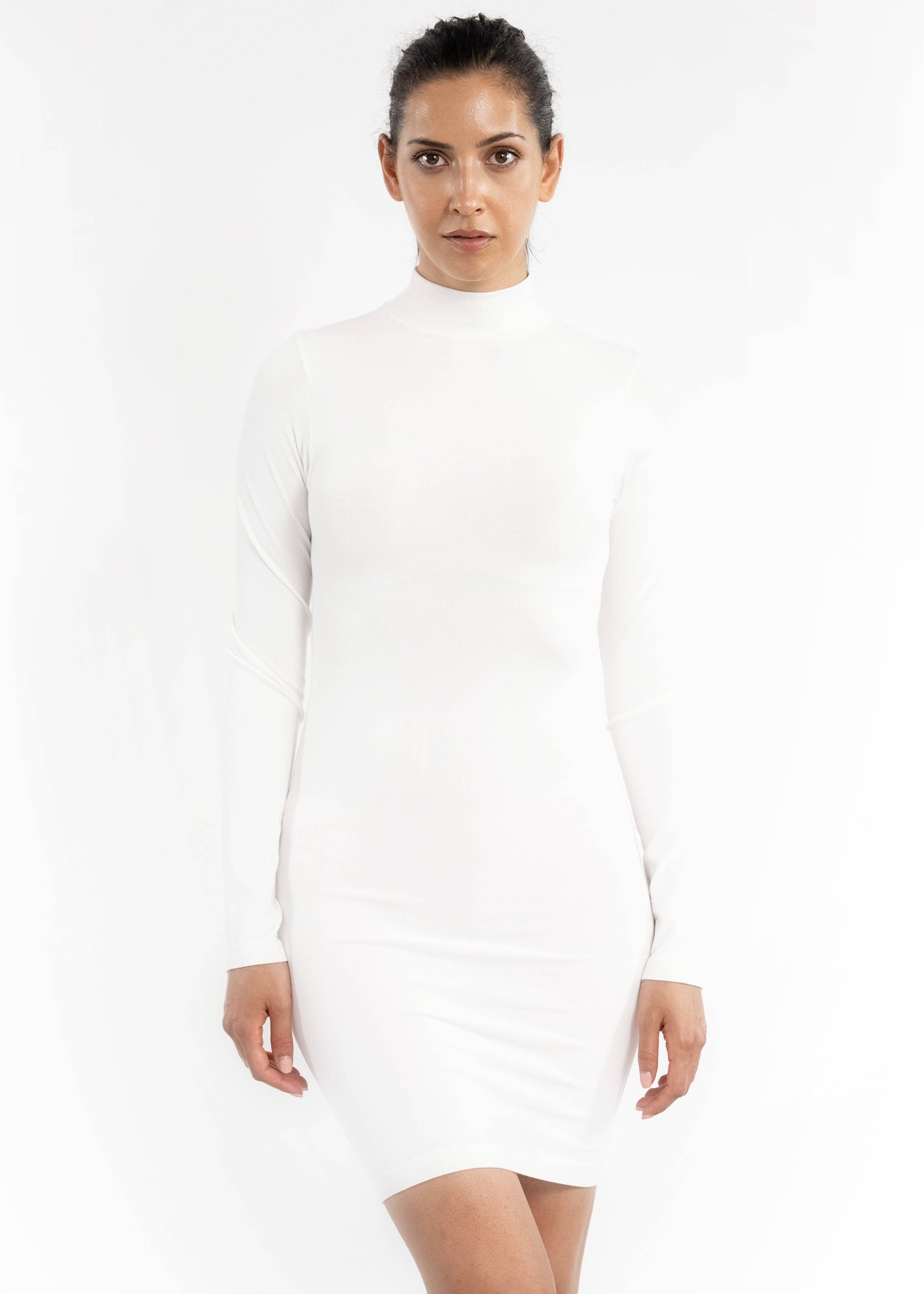 ELIETIAN - Wholesale Jurk - Dames - Jurk met lange mouwen en coltrui0