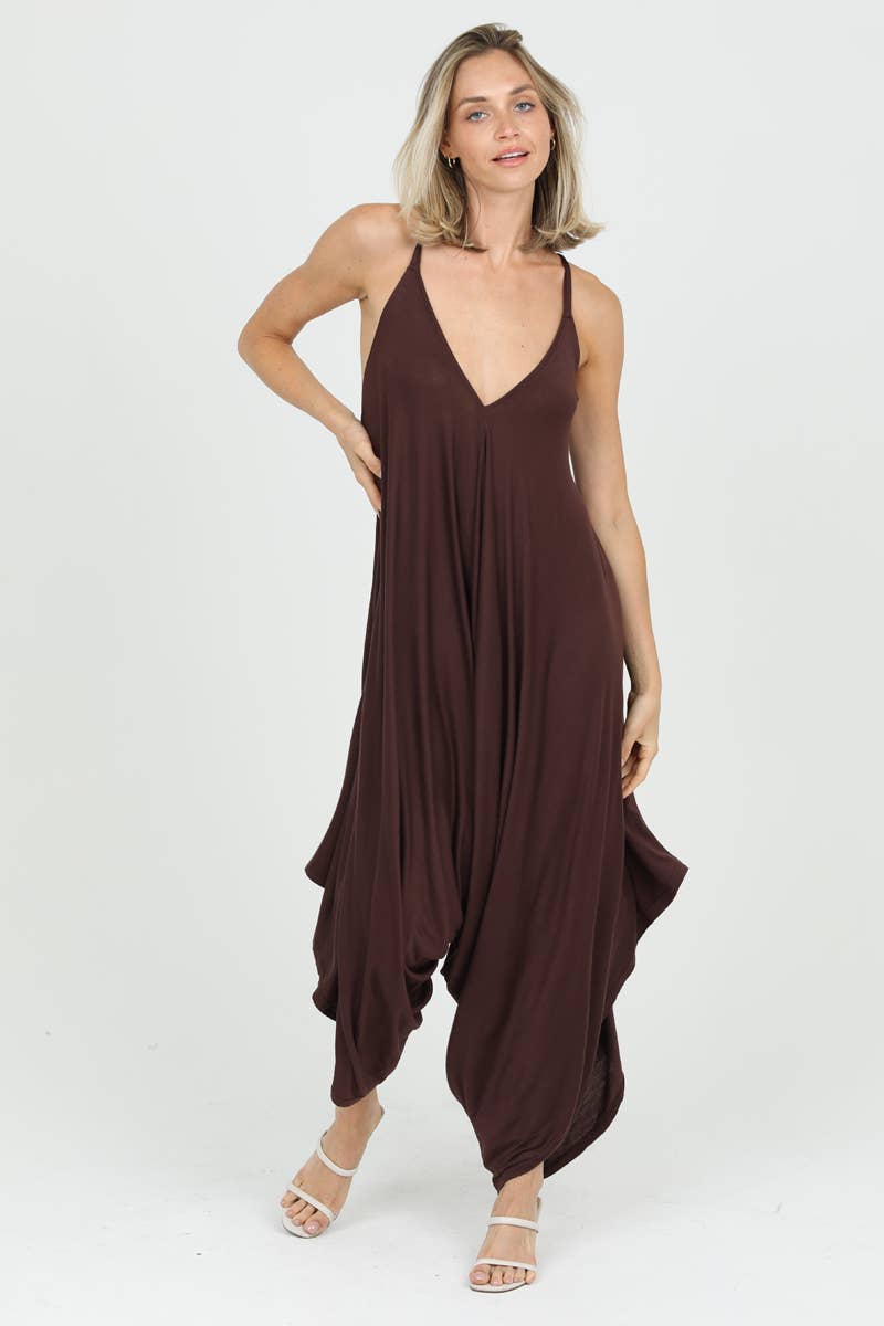 ANGIE – Macacão - Mulher por atacado – Macacão Harem de Tricô X5099-ASIS32