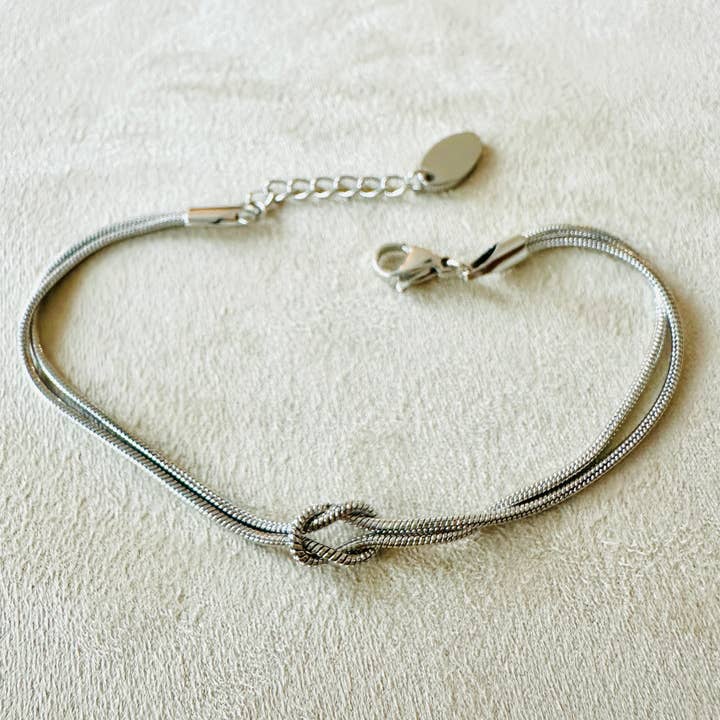 INFINITY Armband 17+2cm, Weißgold / Gelbgold 24K vergoldet für den Großhandel von Mein Mantra