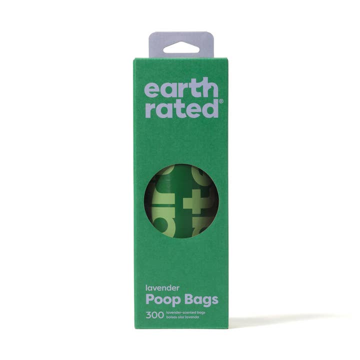 Earth Rated Lavender Poop Bags 300ct on a Large Single Roll for wholesale by Pet Palette Distribution