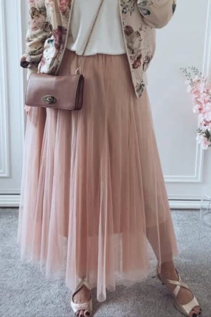 Rosa Clothing - Wholesale Skirt - Women's - 20 colors Ethereal Flowy Elastic Waist Pleated Tulle Skirt26
