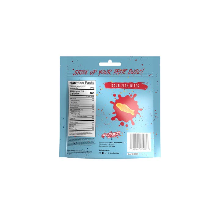 Fizz and Sweets Wholesale - Wholesale Suikerspin - Oy Chamoy! Zure Vis Hapjes 113g.