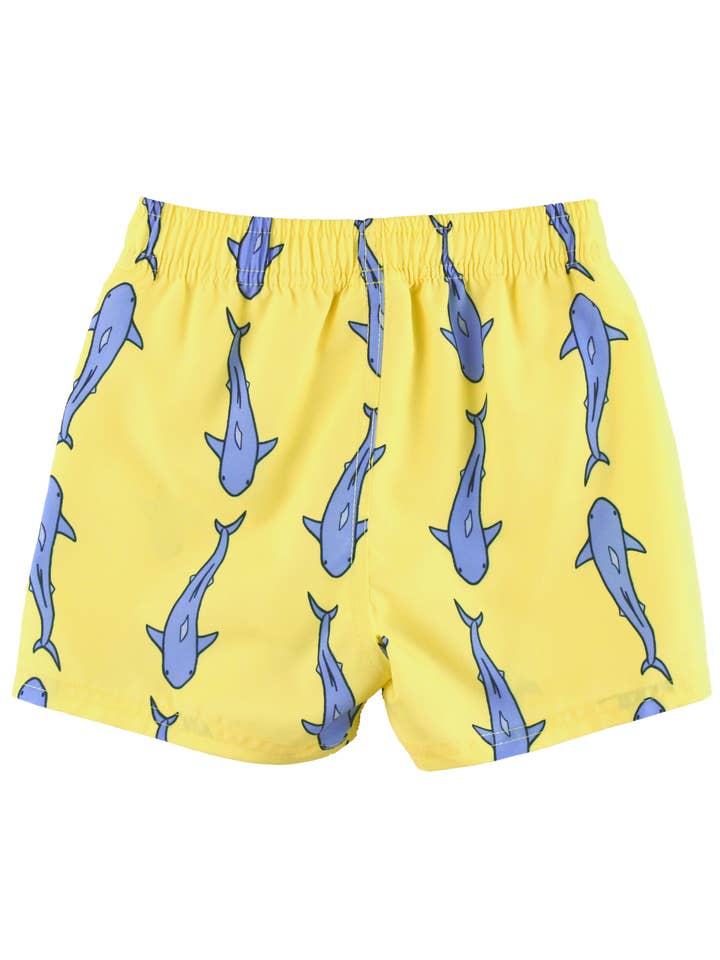 RuffleButts + RuggedButts - Wholesale Swim Shorts - Kids - Boys Jawsome Shark Swim Trunks