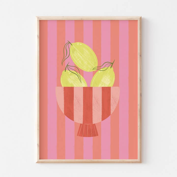 Bowl of Lemons Art Print for wholesale by Melissa Donne Studio