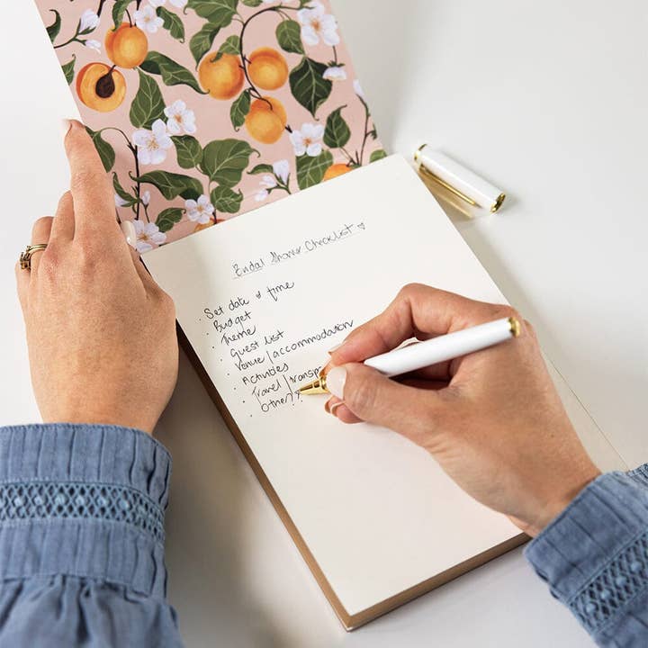 Bespoke Letterpress - Wholesale Notepad - Peaches Notepad Desktop Jotter3