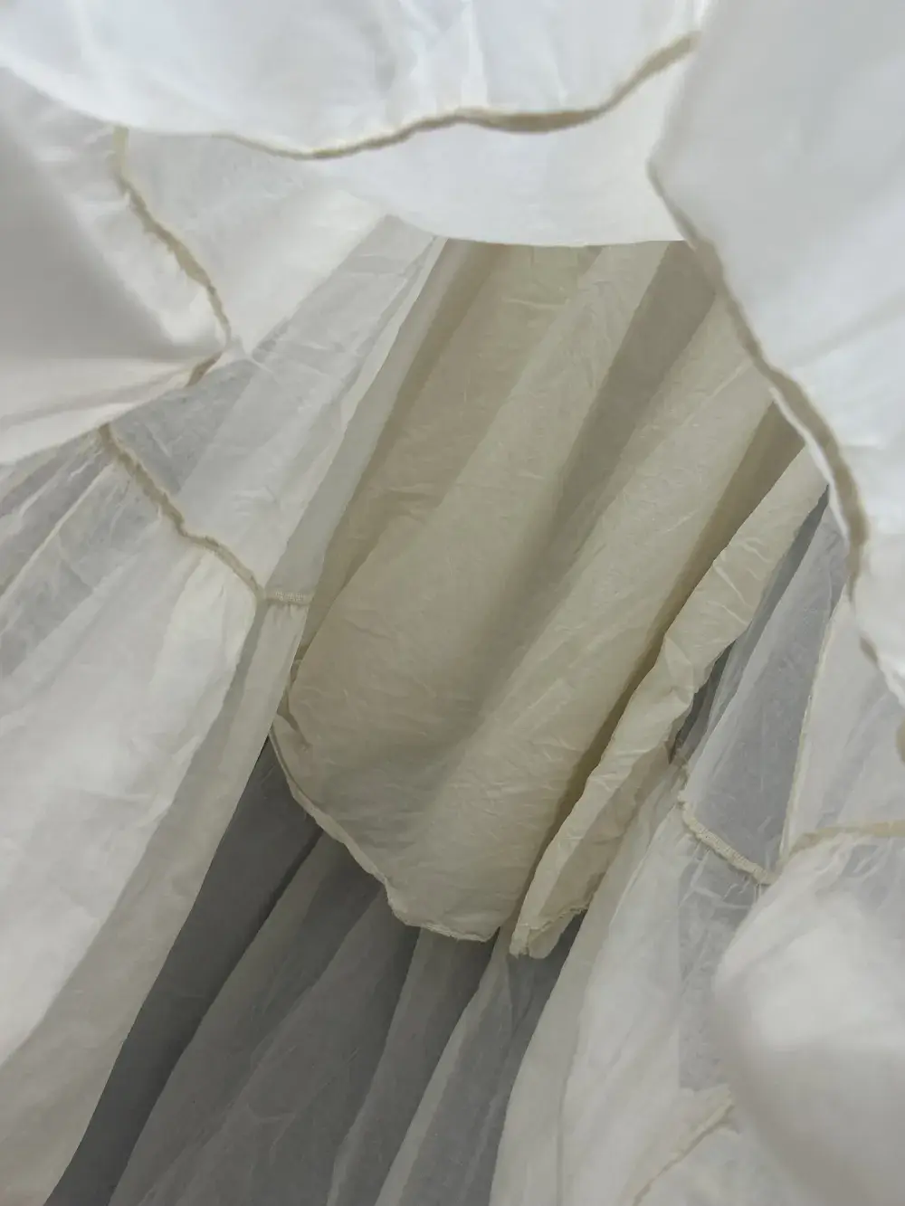 Mimi & Gogo - Wholesale Jurk - Dames - Lange Jurk van Katoenen Voile met Volants @27043_RLDouble14