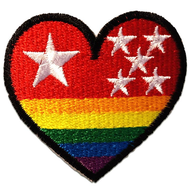 Iron-on Patch/Patch - Rainbow Heart for wholesale by Catch the Patch