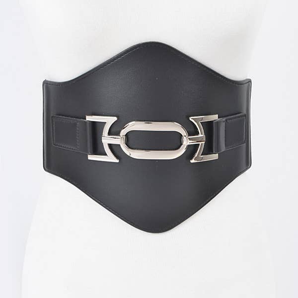 3AM BY H&D ACCESSORIES - Vente Ceinture – femme - Ceinture élastique large en similicuir3