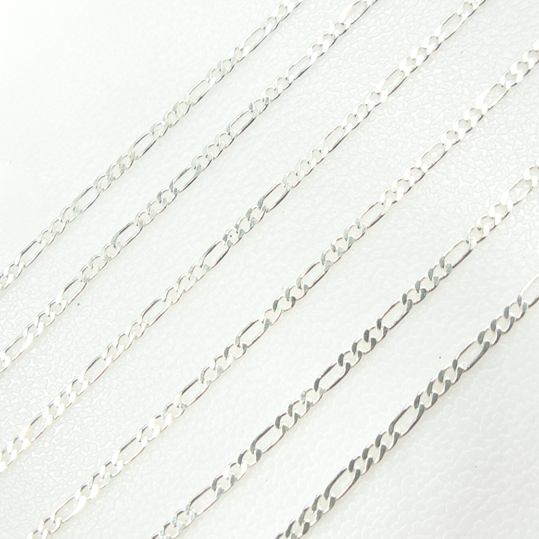 Jewels & Chains - Wholesale Link & Chain Necklace - Y109SS. Sterling Silver Flat Figaro Link Chain.3