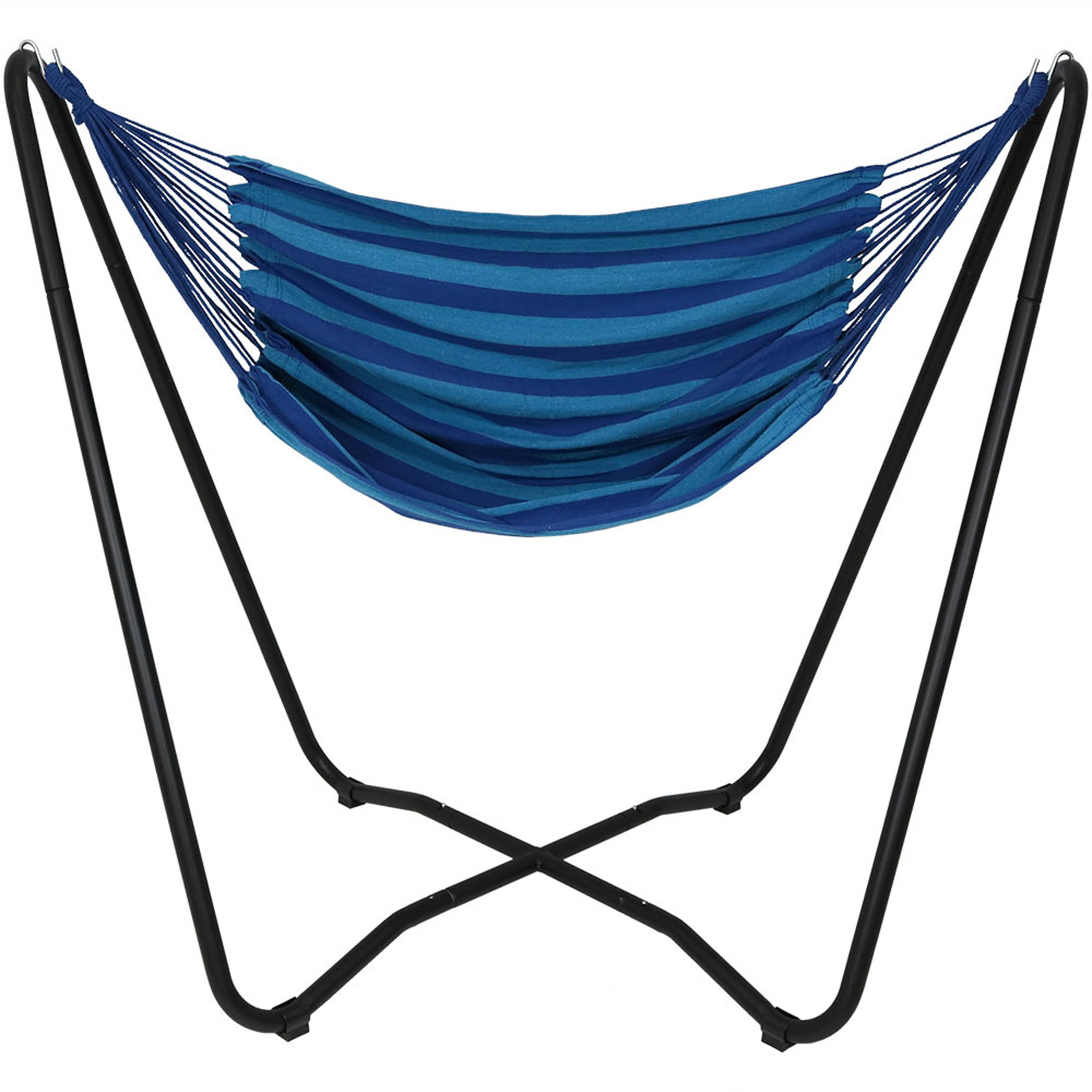 Sunnydaze Decor - Wholesale Hammock - Cotton Hammock Chair with Space Saving Stand - Beach Oasis1