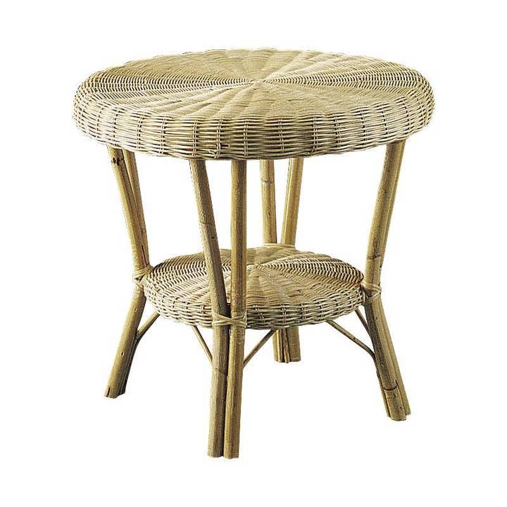 Aubry Gaspard - Wholesale Side Table - Manau and rattan marrow table