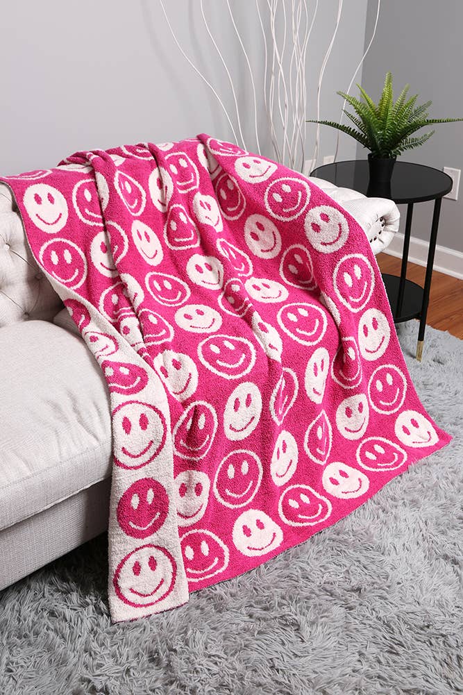 Hana - Wholesale Throw Blanket - Luxury Soft Happy Face Throw Blanket20