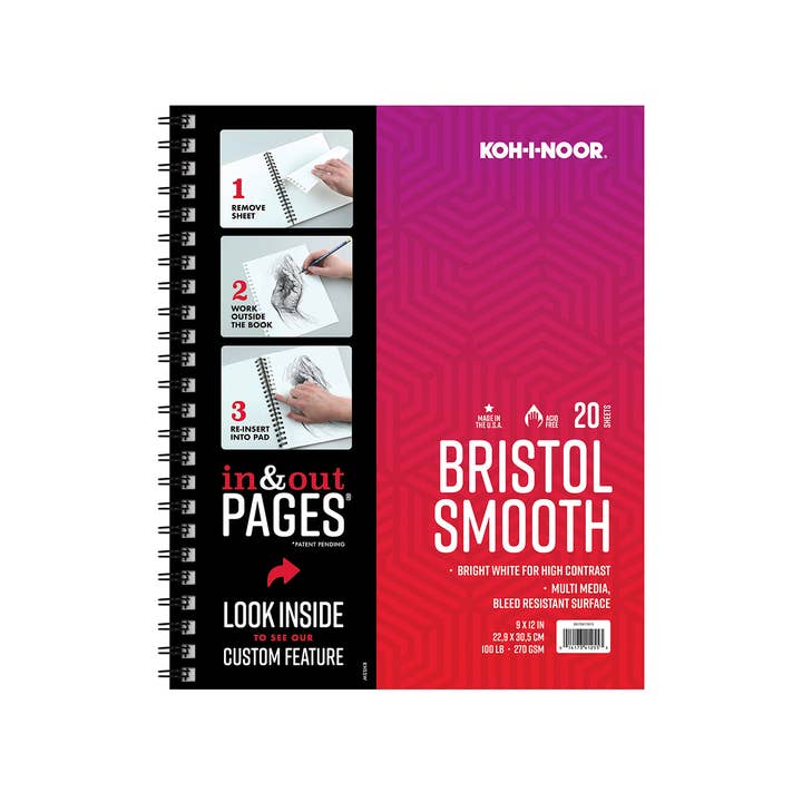 Chartpak, Inc. - Wholesale Sketchbook/Sketchpad - Koh-I-Noor® Bristol Smooth Paper3