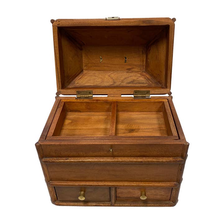 Madison Bay Co. - Historical Home Decor Reproductions - Wholesale Decorative Box - Portable British Campaign Chest- Antique Vintage Style