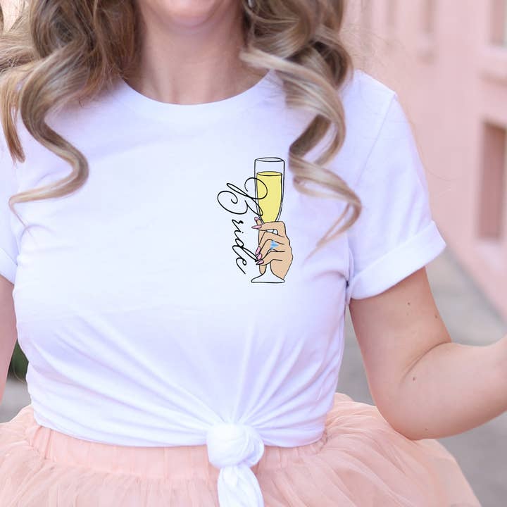 Champagne Bride Tee for wholesale by Never Knew I Needed