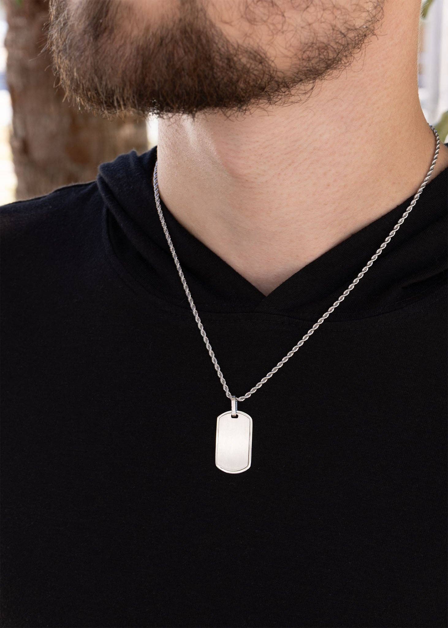 WJW - Wholesale Individual Charm/Pendant - Stainless Steel Engravable Men's Dog Tag Pendant4