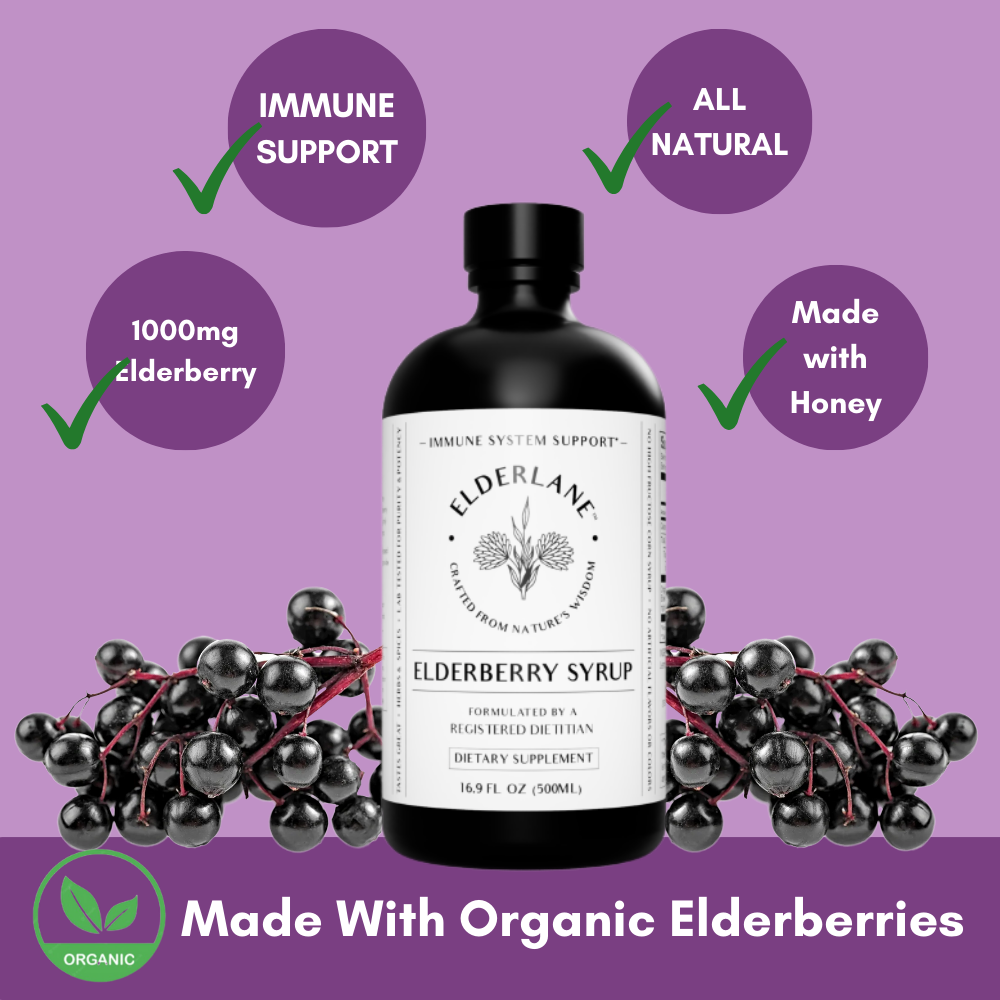 Elderlane® - Wholesale Oral Supplement/Vitamin - Elderberry Syrup 8.5 oz7