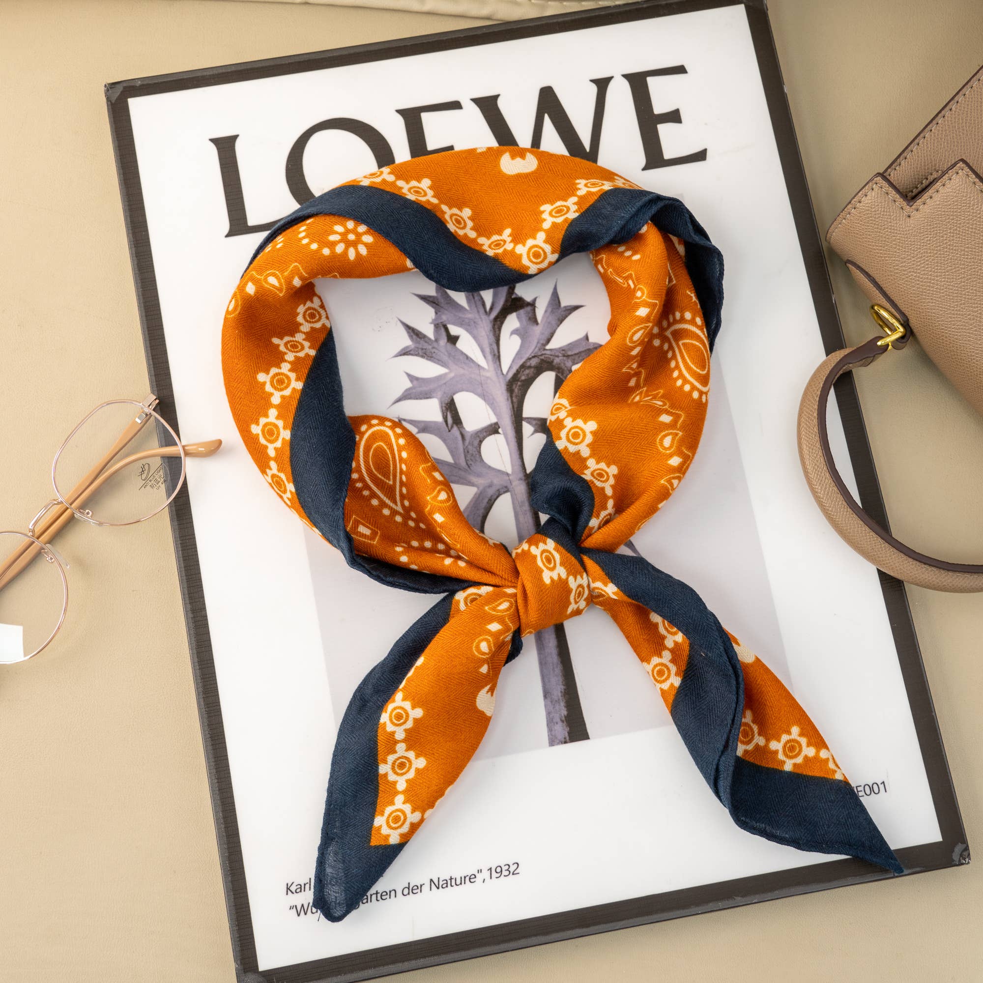 COSMOS - Wholesale Scarf - Women's - 70x70 square scarf bohemian chic vintage elegant2