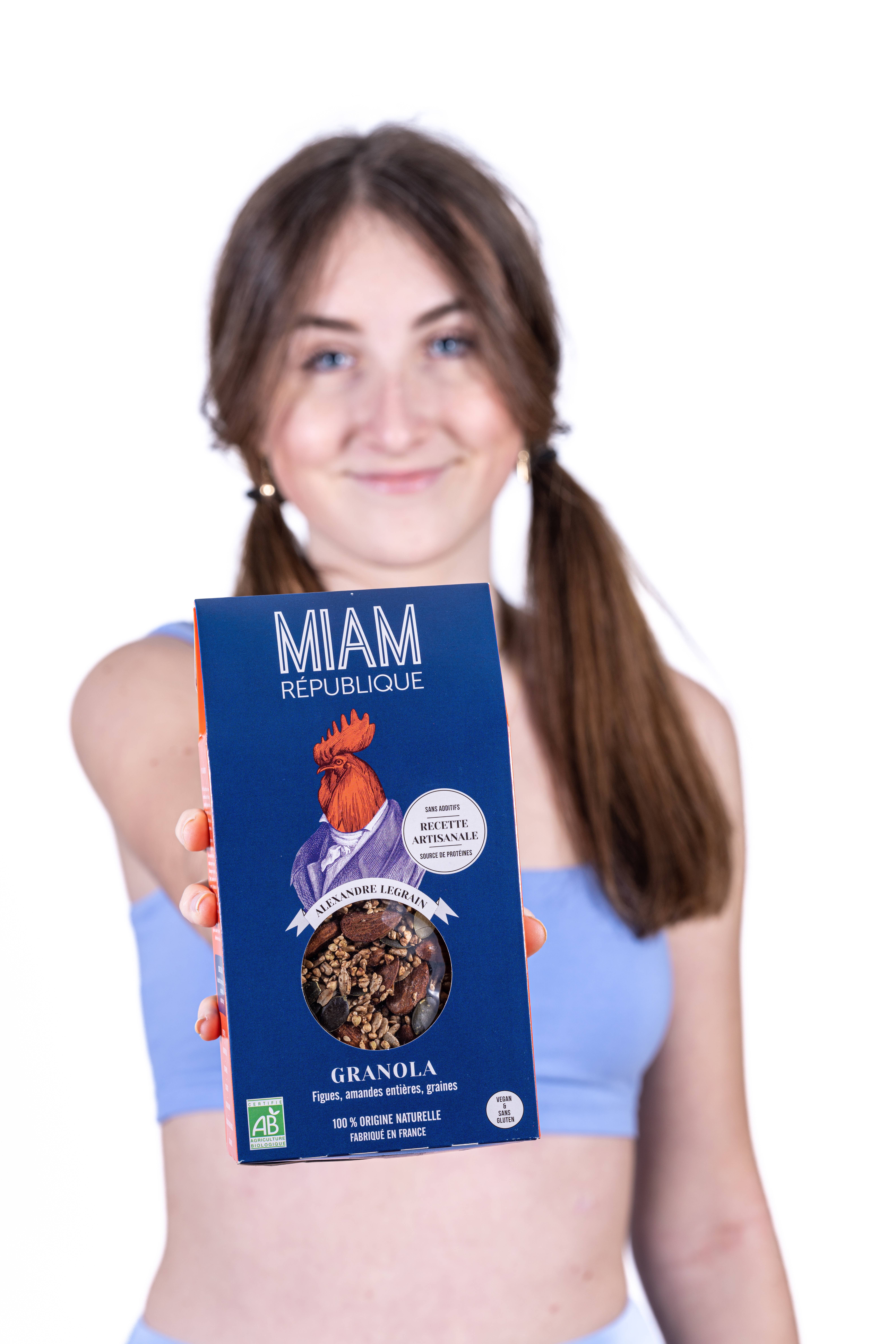 MIAM REPUBLIQUE – Großhandel Granola – BIO-GRANOLA FEIGEN, MANDELN & KERNE 350g - KNUSPER-MÜSLI3