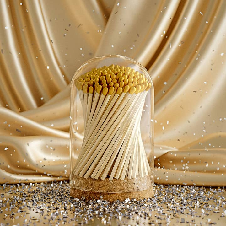 Thankful Greetings - Wholesale Matches - 4" Matches in Premium Glass Cloche - Color of Your Choice32