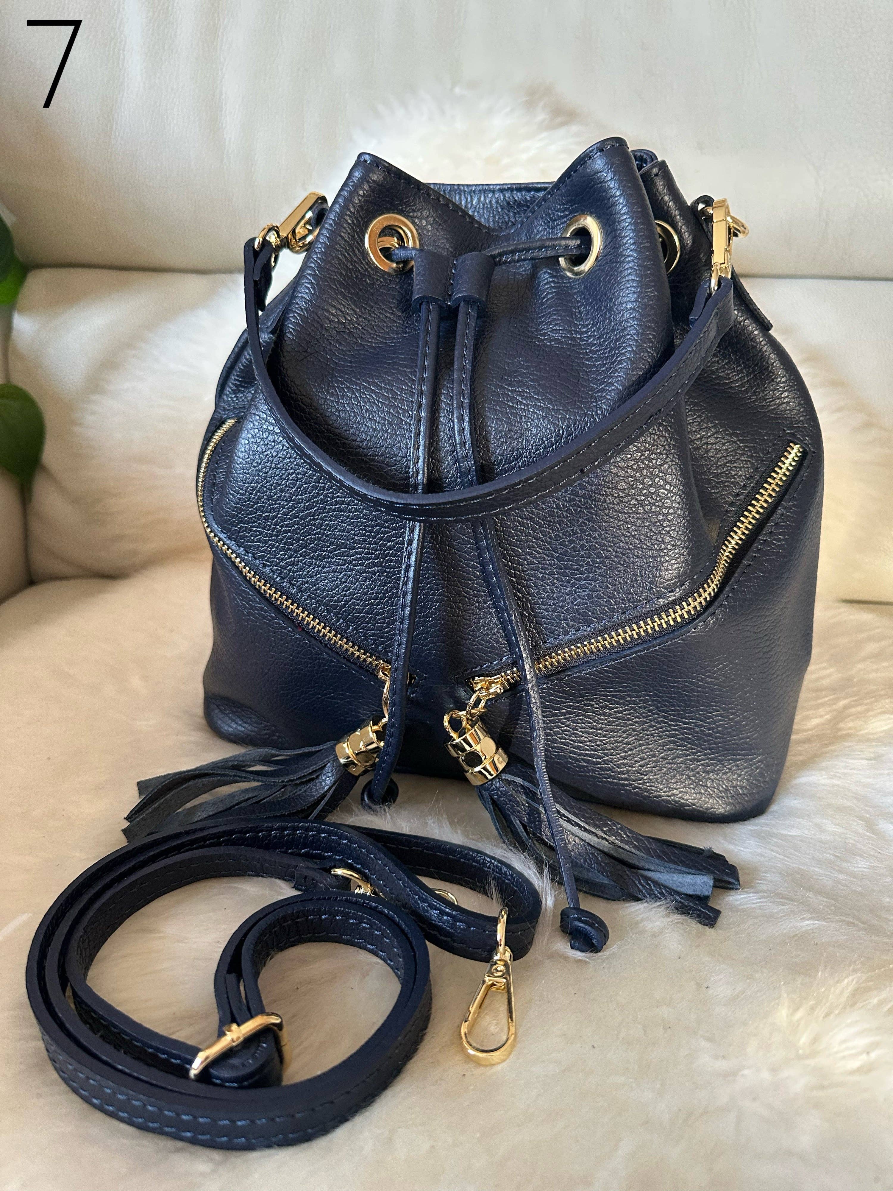 Zhade – Bolsa de ombro – Mulher por atacado – LINA- balde em pele genuína13