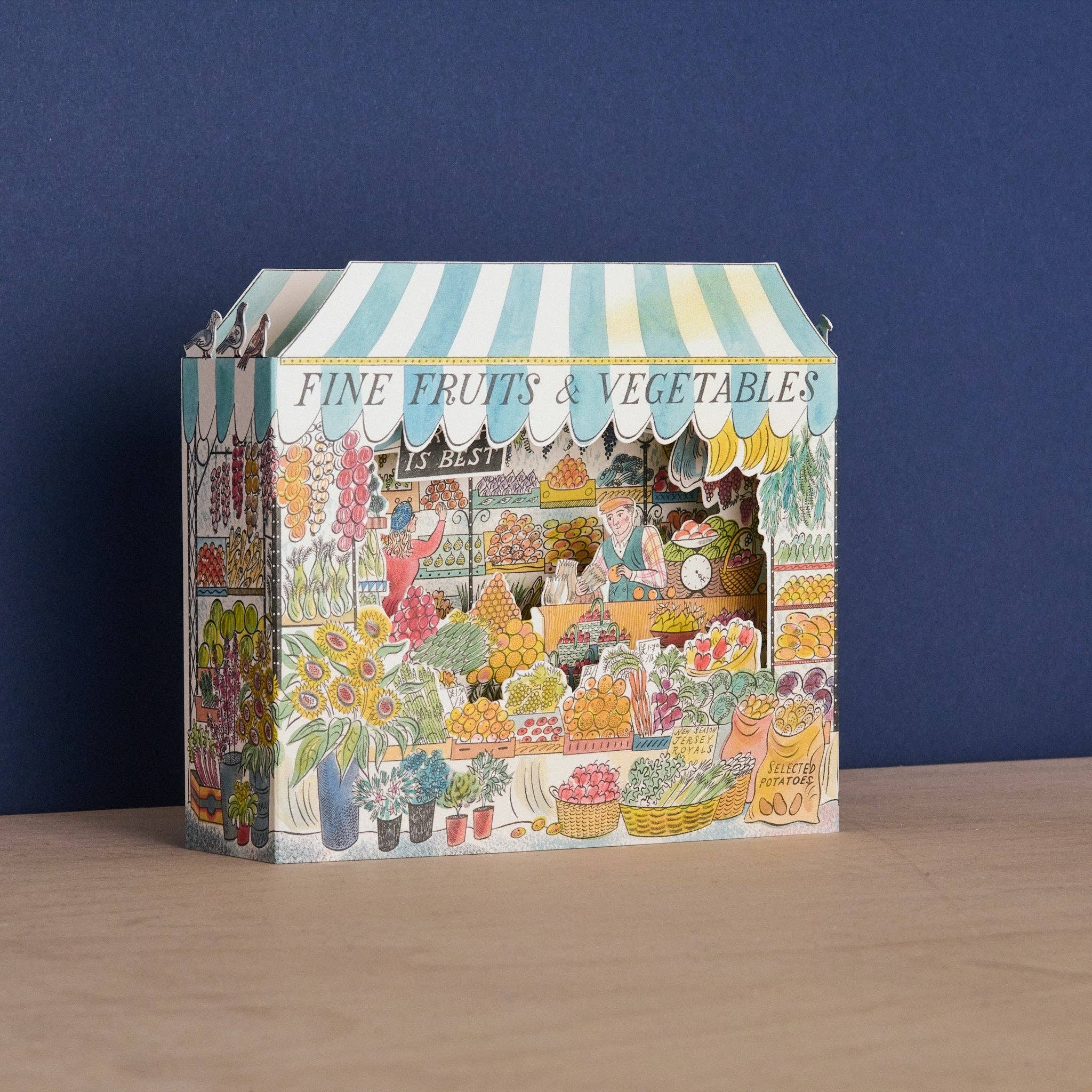 Art Angels - Vendita all'ingrosso Biglietti di auguri generici - Frutta e Verdura Negozio Fustellato1