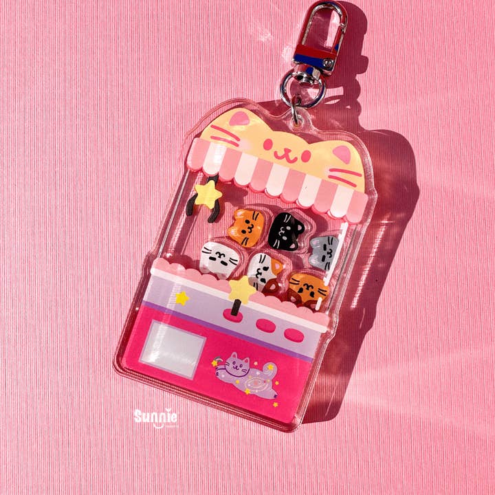 Sunnie Creative - Wholesale Keychain - Women's - Cat Claw Machine Shaker Acrylic Keychain