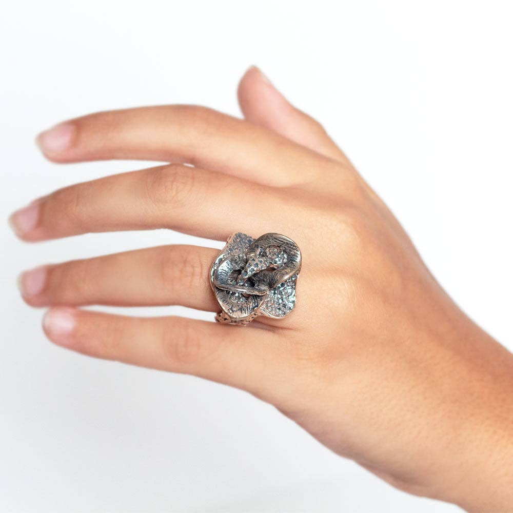 Mandile Gioielli – Engroshandel Statementring – 925 sølv og bronze ring (AR076)3