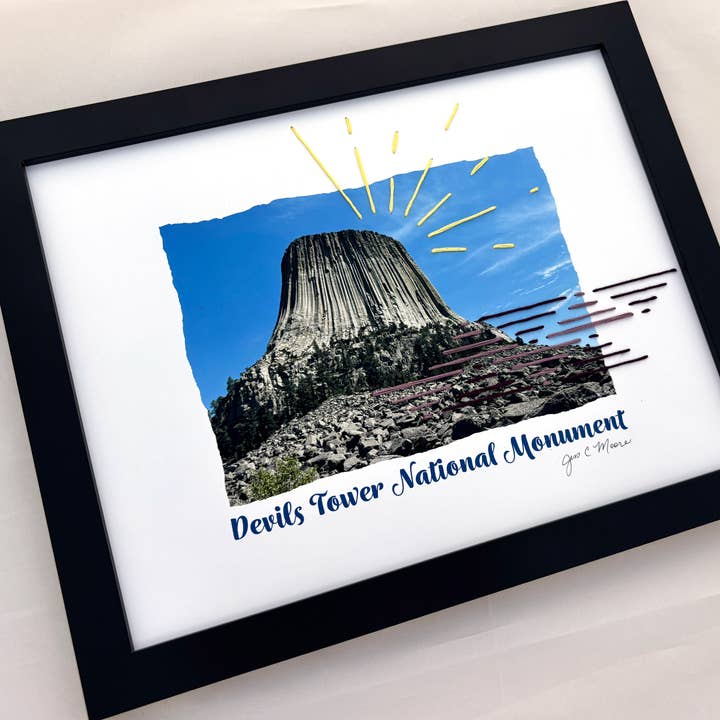 Simple and Sylvan - Wholesale Embroidery/cross-stitch supplies - Devil's Tower National Monument Photo Embroidery Kit2