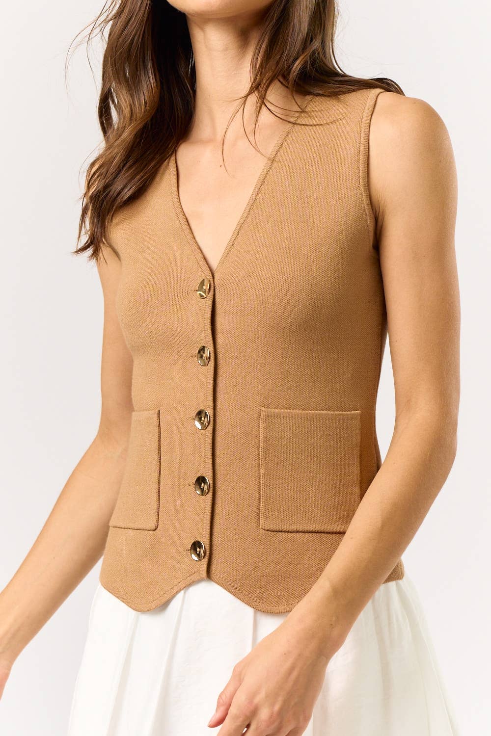 Lalavon - Wholesale Knit Top - Women's - ILT5335 Effortless Layer Knit Vest1