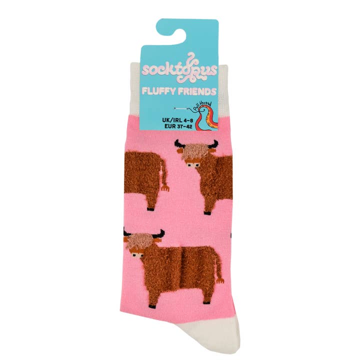 Socktopus - Wholesale Socks – Unisex - Fluffy Wee Hairy Coo Socks7