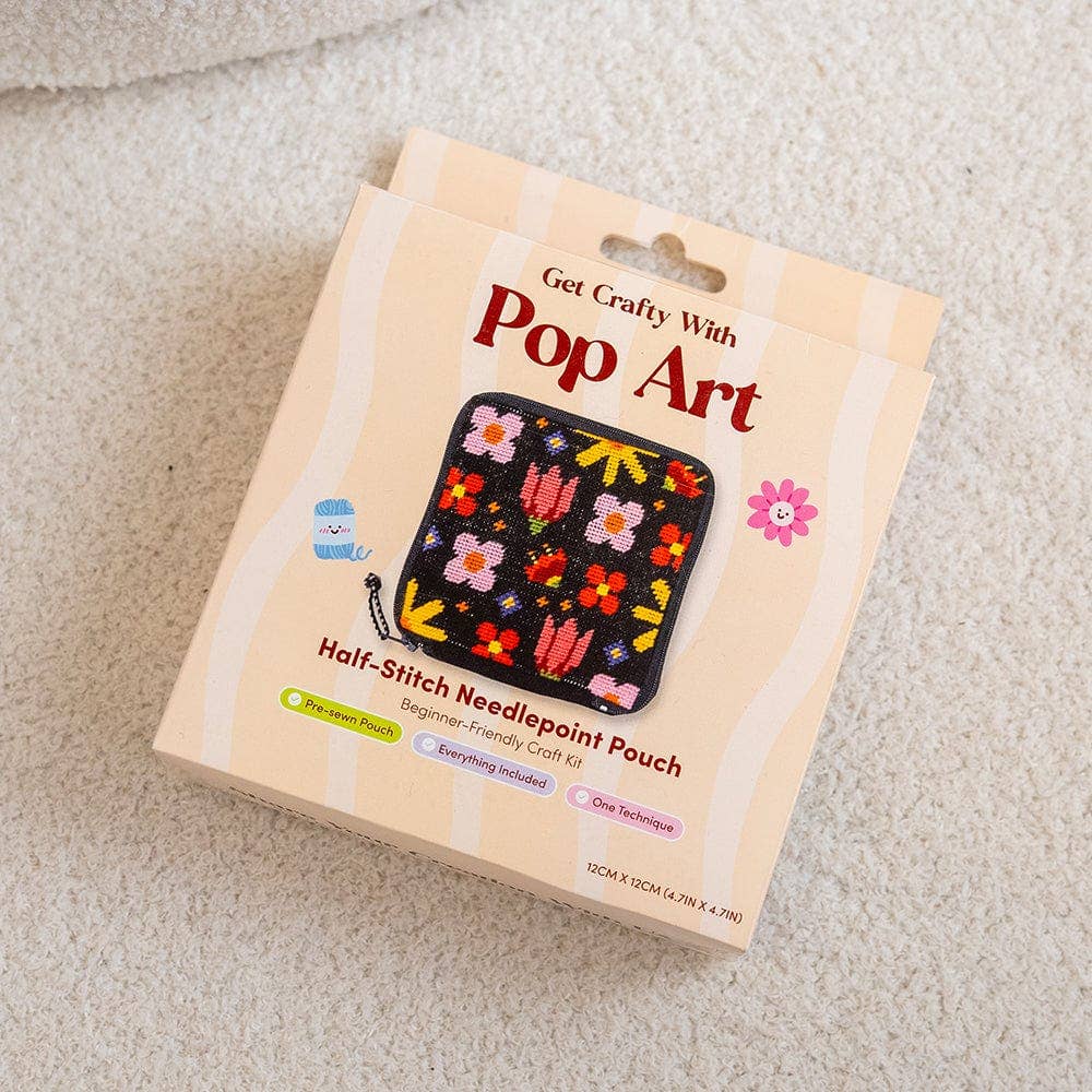 Craft Club - Vente Accessoire de broderie/point de croix - Kit de Pochette à Broderie - Pétales Pop Art9