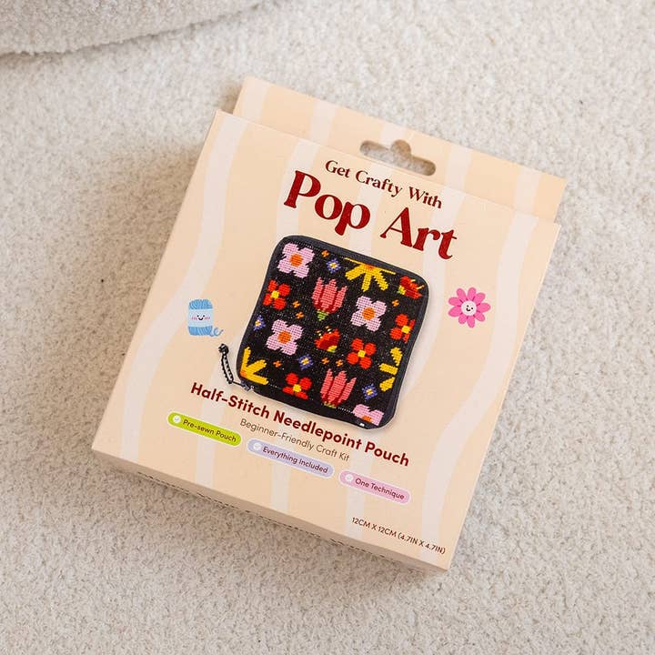 Craft Club – Material para bordar/ponto de cruz por atacado – PETALAS POP ART - Kit de Bolsa de Bordado9