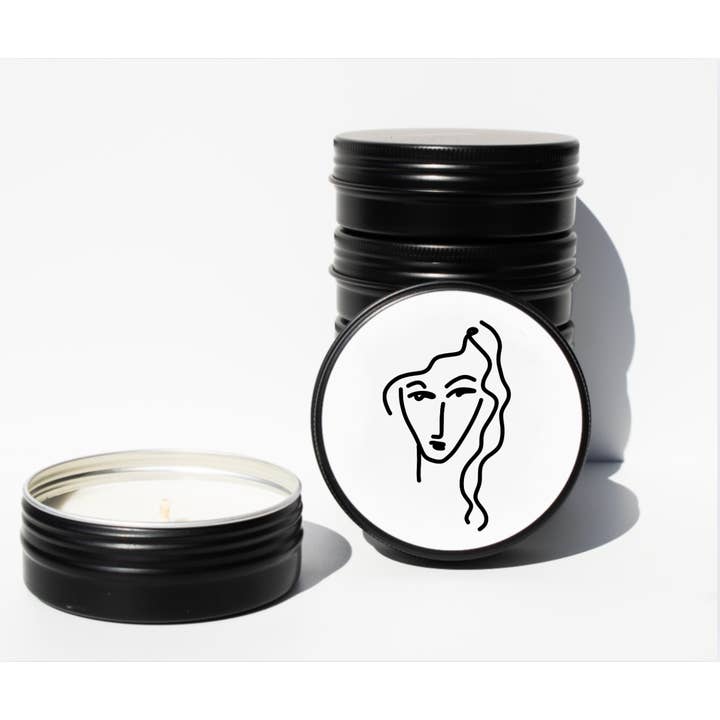 Minimalist (1) Travel Tin Soy Candle – 2 oz for wholesale by Val Viola Candles