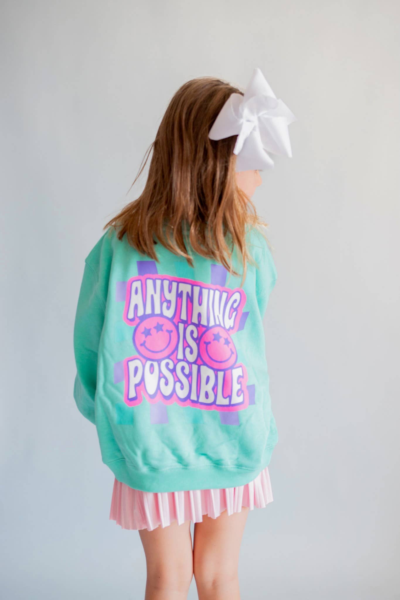 XOXO by magpies - Venta al por mayor Sudadera - Niños - Sudadera Sonriente "XOXO by Magpies Anything is Possible" | Aqua2