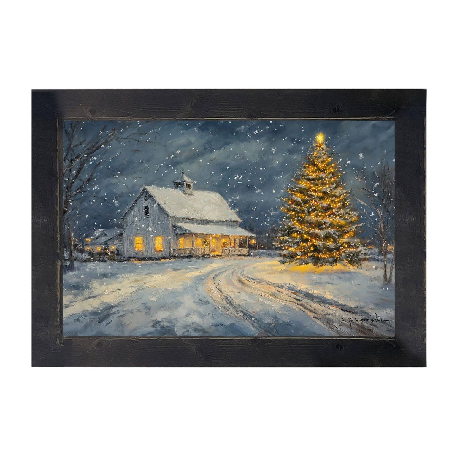 ginger blue - Wholesale Christmas Wall Art - Christmas in the Country - Horizontal Frame0
