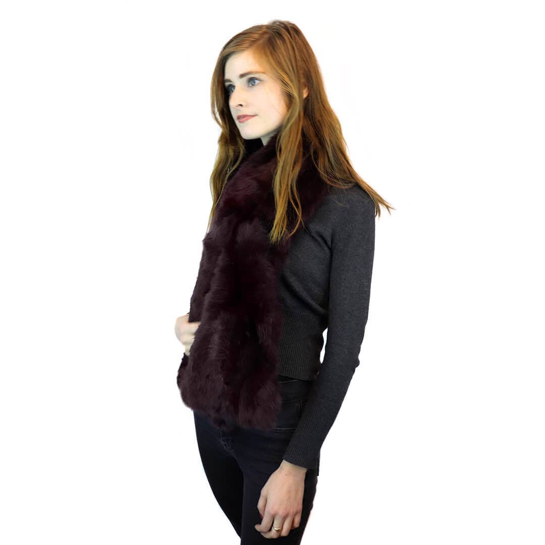 Surell - Venta al por mayor Chaleco de abrigo - Mujer - Pasamontañas de Piel de Conejo Sobredimensionado3