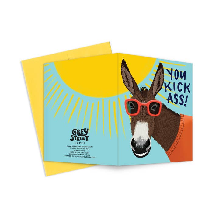 Grey Street Paper - Vendita all'ingrosso Biglietti di auguri - Biglietto di auguri You Kick Ass2