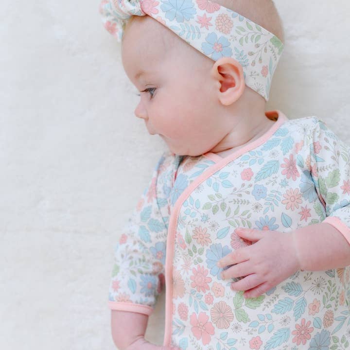 Conjunto de pantalón con pies y kimono Delilah de Luna y Arlo para venta al por mayor de Magnolia Baby