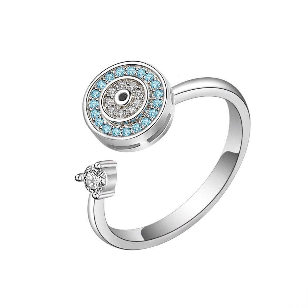 Perimade & Co. LLC – wholesale Ring med flera stenar – Evil Eye ångestfidgetring i 925 sterlingsilver2